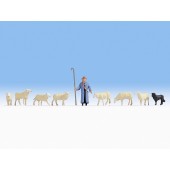 FIGURAS PINTADAS (ovejas y pastor, 9 figuras) E/H0