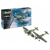 Set de combate Messerschmitt Bf109G-10 & Spitfire Mk.V E1/72